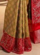 Gorgeous Golden Woven Kanjivaram Silk Wedding Saree